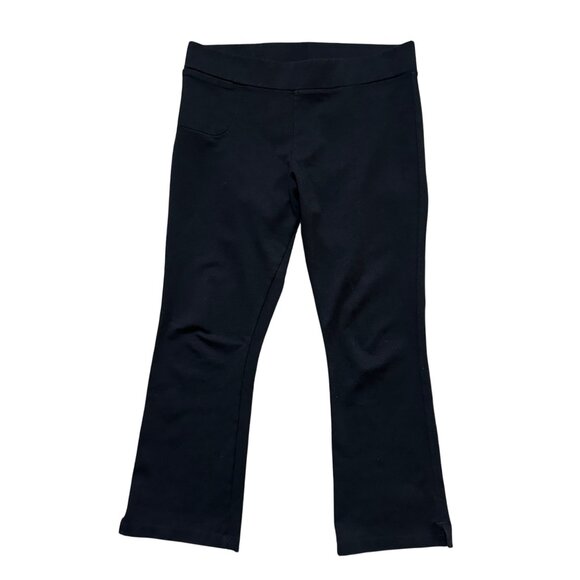 American Giant Ponte Kick Flare Ankle Pants Womens Size 10 Pull On Capsule Black - Picture 1 of 6
